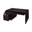 Halston 3-Drawer Connect-It Office Desk Cappuccino - 800982 Pie's Variety Store