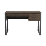 Pattinson 3-Drawer Writing Desk Aged Walnut And Gunmetal - 803370 Pie's Variety Store