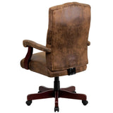 Bomber Brown Classic Executive Swivel Office Chair with Arms [802-BRN-GG] Pie's Variety Store