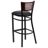  Black Vinyl Seat [XU-DG-6H1B-MAH-BAR-BLKV-GG] Pie's Variety Store
