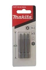 Makita #3 Phillips Bit Insert 3pack.For use with corded and cordless drills and impact drivers.- B-25834 ebuystt