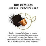 Nespresso Buenos Aires Lungo Coffee Capsules is a fragrant and balanced blend of washed Colombian Arabica that adds delicate fruit acidity and lightly fried Ugandan Robusta that adds malty cereals and sweet notes of popcorn to the mix - NESC-135-0296 Pie's Variety Store