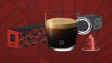 Nespresso Buenos Aires Lungo Coffee Capsules is a fragrant and balanced blend of washed Colombian Arabica that adds delicate fruit acidity and lightly fried Ugandan Robusta that adds malty cereals and sweet notes of popcorn to the mix - NESC-135-0296 Pie's Variety Store