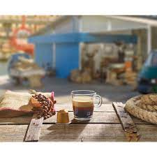 Nespresso Buenos Aires Lungo Coffee Capsules is a fragrant and balanced blend of washed Colombian Arabica that adds delicate fruit acidity and lightly fried Ugandan Robusta that adds malty cereals and sweet notes of popcorn to the mix - NESC-135-0296 Pie's Variety Store