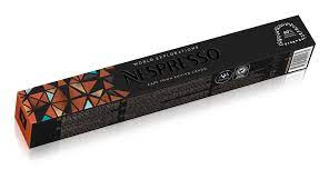 Nespresso Buenos Aires Lungo Coffee Capsules is a fragrant and balanced blend of washed Colombian Arabica that adds delicate fruit acidity and lightly fried Ugandan Robusta that adds malty cereals and sweet notes of popcorn to the mix - NESC-135-0296 Pie's Variety Store