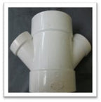 PVC Reducing Cross Wye 4 X 2 DWV MEGA