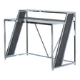 Alamosa Glass Top Writing Desk Chrome it creates a stylish and efficient workstation that exudes modern convenience. - 805541 coastmega