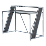 Alamosa Glass Top Writing Desk Chrome it creates a stylish and efficient workstation that exudes modern convenience. - 805541 coastmega