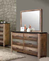 Sembene Queen Panel Bed Antique Multi-Color 4PC Set - SET4PC205091Q Pie's Variety Store