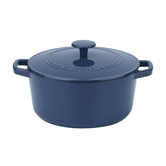 Cuisinart 5 Qt Round Covered Cast Iron Casserole (Enameled Provincial Blue) - CU-CI650-25BG Elegant AccScents