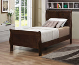Louis Philippe Twin Panel Sleigh Bed Cappuccino - 202411T Pie's Variety Store