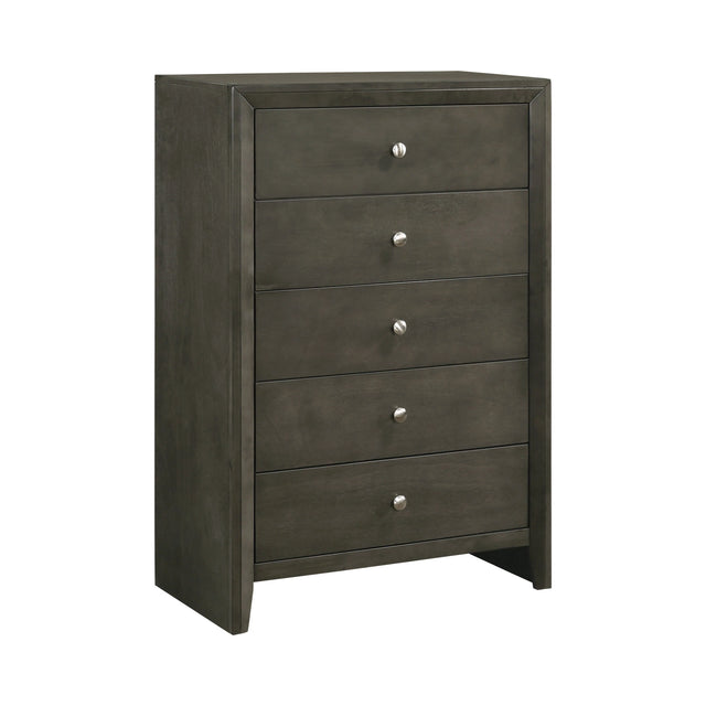 Serenity 5-Drawer Chest Mod Grey - 215845 Pie's Variety Store