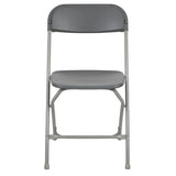 HERCULES Series Gray Plastic Folding Chairs | Set of 2 Lightweight Folding Chairs [2-LE-L-3-GREY-GG] Pie's Variety Store