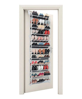 Diamond Home ﻿12 Tier Over The Door Shoe Rack enables you to neatly organise your shoes