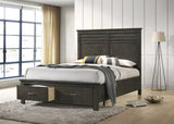Newberry Queen Storage Bed Bark Wood 4 PIECE Set - SET4PC205430Q Pie's Variety Store