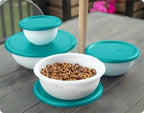 Sterilite 8-Piece Plastic Kitchen Covered Bowl/Mixing Set w/Lids - 0747 Pie's Variety Store