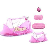 Baby Bed Mosquito Net Bed Canopy Infant Travel Tent Portable Babies Cots Newborn Foldable Crib Folding Toddler Mosquito Nets with Mattress Pillow FT27383 Elegant AccScents