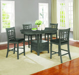 Lavon Upholstered Counter Height Stools Black And Medium Grey (Set Of 2) - 108219 Pie's Variety Store
