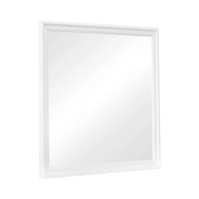 Louis Philippe Beveled Edge Square Mirror White - 204694 Pie's Variety Store