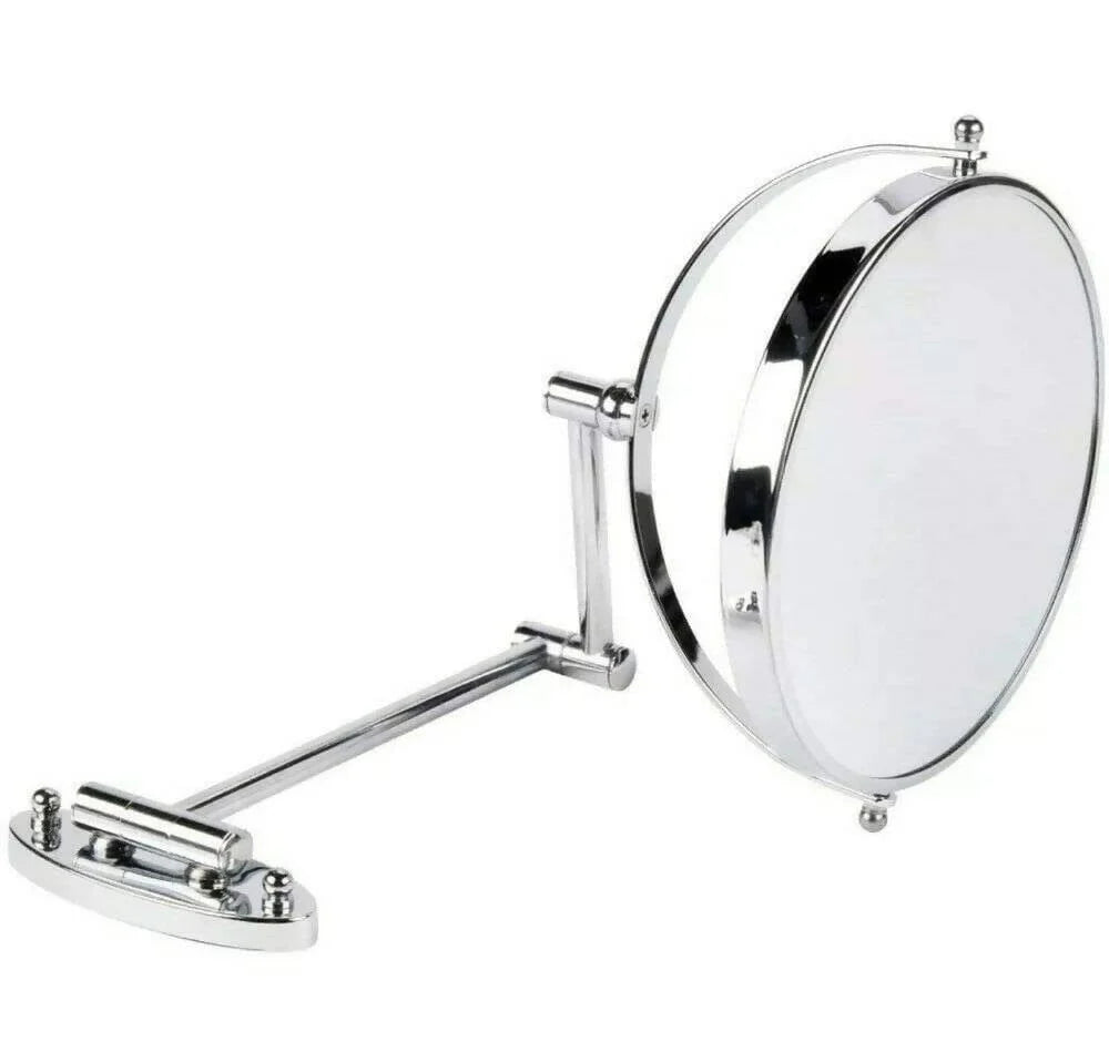 Conair 8" Diameter Wall Mount Mirror adjusts to any angle for easy viewing