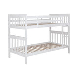 Chapman Twin Over Twin Bunk Bed White - 460244N A-Z Store Nadia