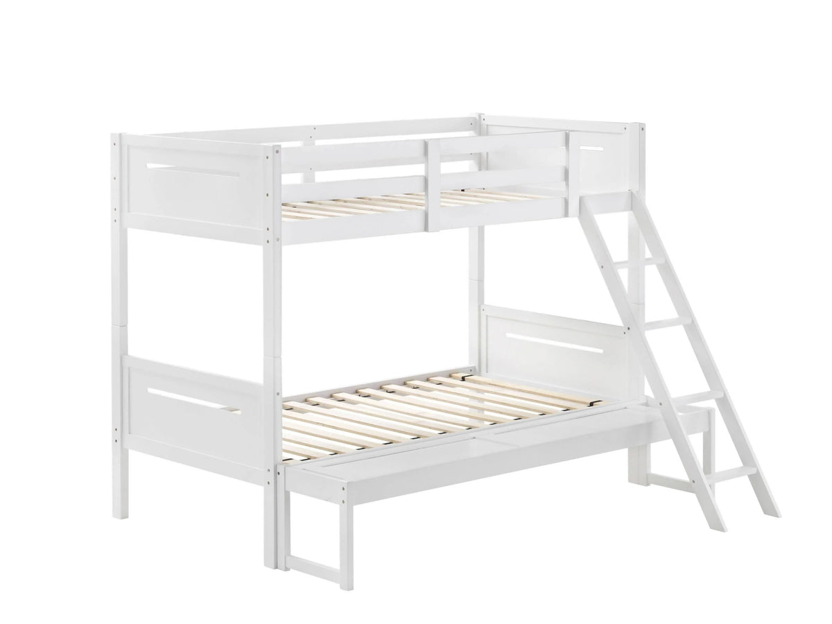 Littleton Twin/Full Bunk Bed White - 405052WHT A-Z Store Nadia