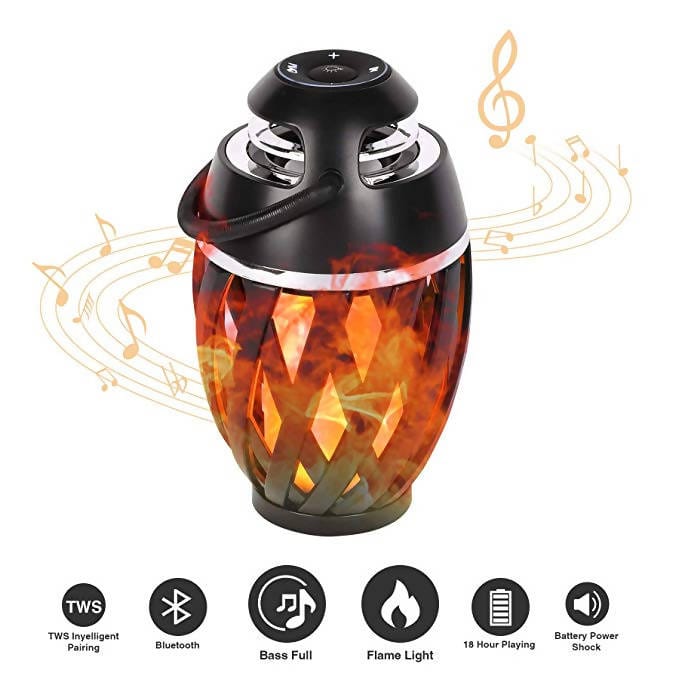 BULK BUYS - RECHARGEABLE LED FLAME TORCH W/BLUETOOTH SPEAKER -12pcs Mega Bulk Buys