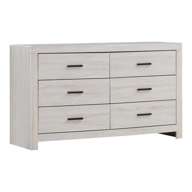 Marion 6-Drawer Dresser Coastal White - 207053 Pie's Variety Store