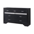 Miranda 7-Drawer Dresser Black And Rhinestone - 206363 Pie's Variety Store