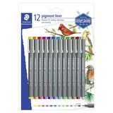 Staedtler 308 Pigment Liner 0.5 Assorted Colours (Set of 12) is suitable for all uses - technical drawing