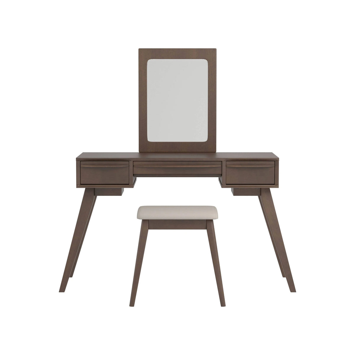 2-Piece Vanity Set With 3-Drawer Medium Brown Each piece is treated to a medium brown finish that warms up any room.- 930224 Pie's Variety Store