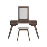 2-Piece Vanity Set With 3-Drawer Medium Brown Each piece is treated to a medium brown finish that warms up any room.- 930224 Pie's Variety Store