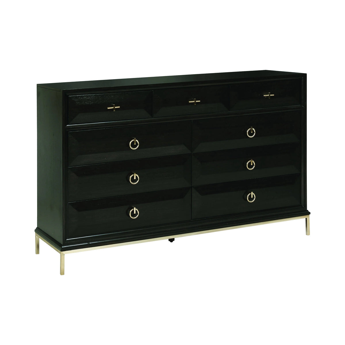 Formosa 9-Drawer Dresser Americano And Rose Brass Collection: Formosa SKU: 222823 coastmega