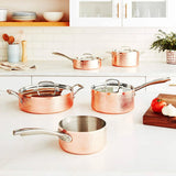 Cuisinart ﻿Hammered Collection Copper Tri-Ply Stainless 9 Piece Cookware Set - CU-HCTP-9 Elegant AccScents