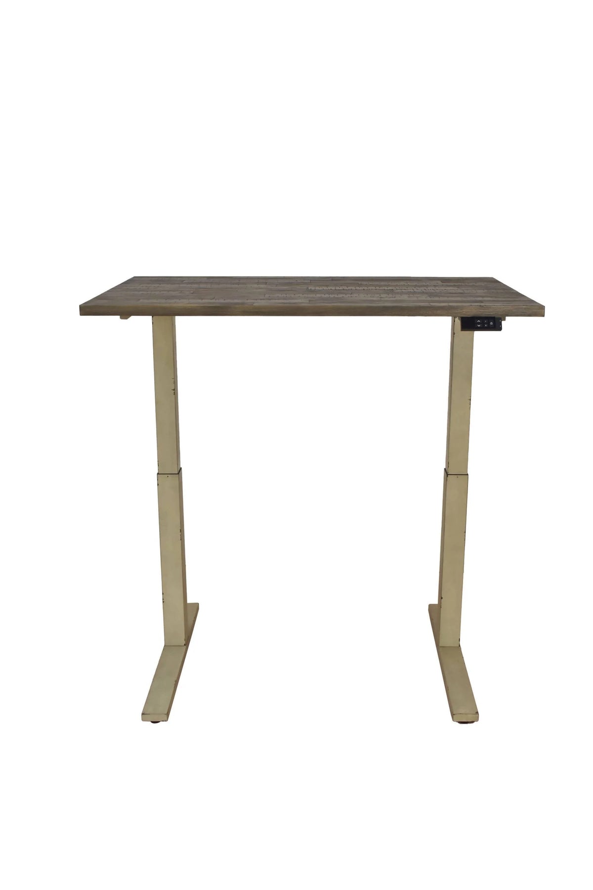Myers Adjustable Height Standing Desk Weathered Pine And Antique Ivory - 805480 coastmega