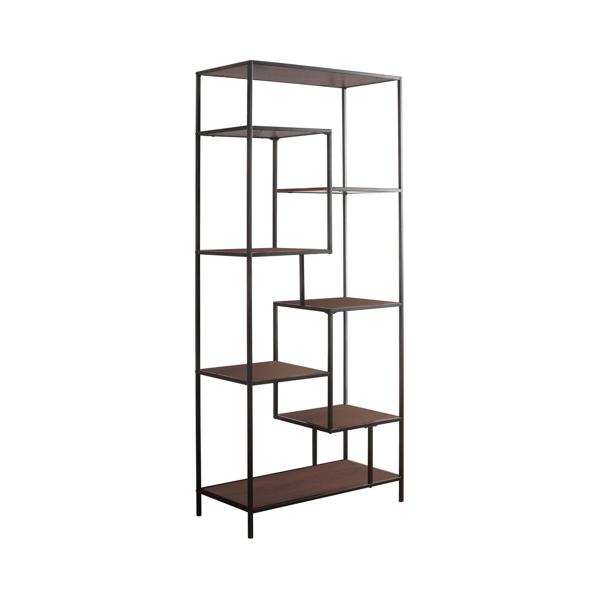 Sherman 7-Shelf Bookcase Walnut - 801134 Pie's Variety Store