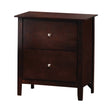 Tia 2-Drawer Rectangular Nightstand Cappuccino - 202082 Pie's Variety Store