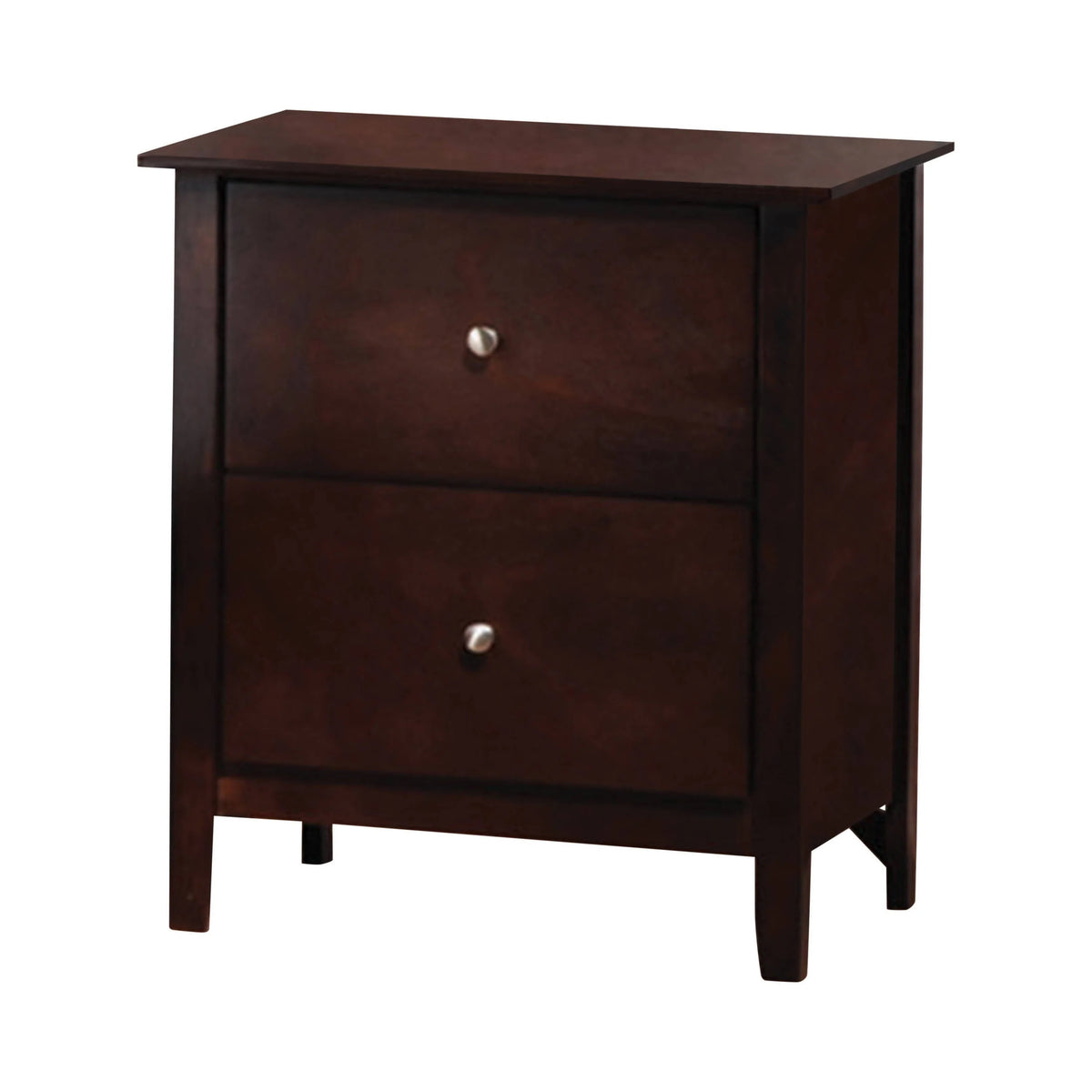 Tia 2-Drawer Rectangular Nightstand Cappuccino - 202082 Pie's Variety Store