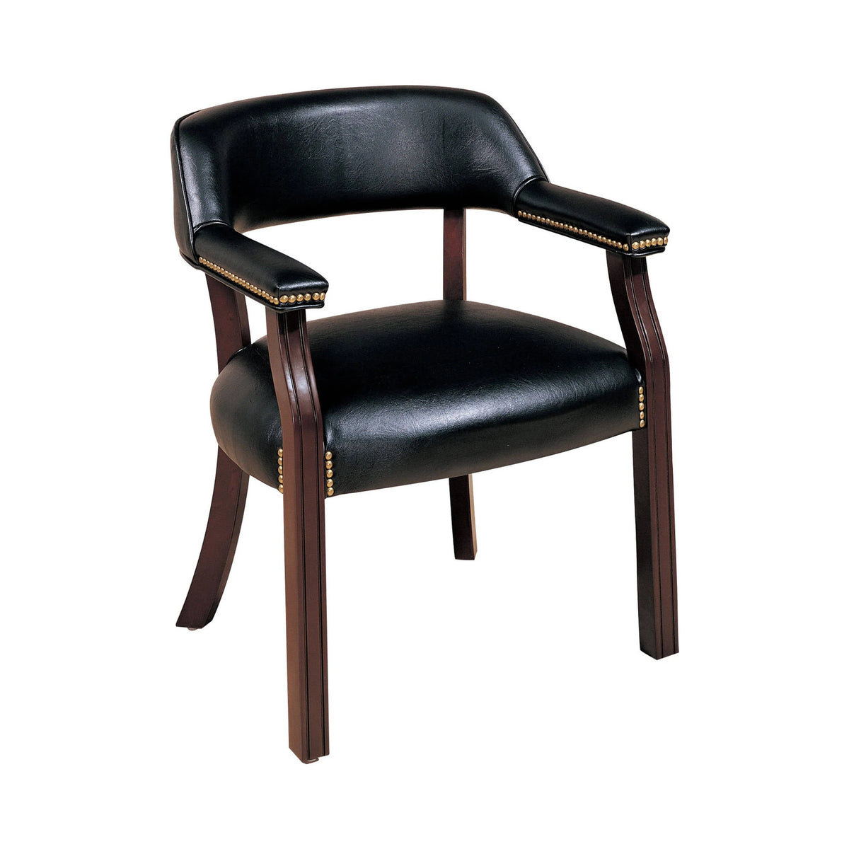 Upholstered Office Chair With Nailhead Trim Blue - 511N Pie's Variety Store
