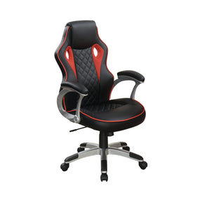 Upholstered Office Chair Black And Red - 801497 Pie's Variety Store