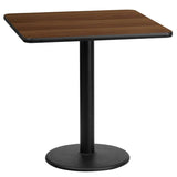 24'' Square Natural Laminate Table Top with 18'' Round Table Height Base [XU-NATTB-2424-TR18-GG] Fl Furniture