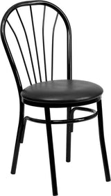 HERCULES Series Fan Back Metal Chair - Burgundy Vinyl Seat [XU-698B-BGV-GG] Pie's Variety Store