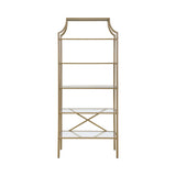 5-Tier Tempered Glass Shelves Bookcase