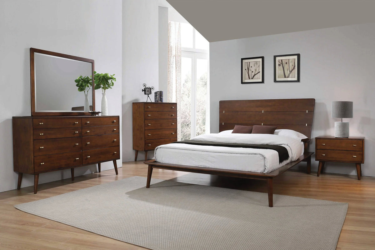 Wenham Queen Platform Bed Burnt Sugar 4PC Set - SET4PC222601Q Pie's Variety Store