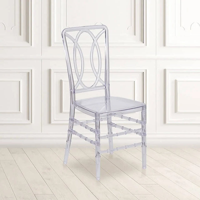 Elegance Crystal Ice Stacking Chair with Designer Back - BH-H007-CRYSTAL-GG ADRIAN'S ELECTRONICS