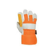 Truper Leather- Cotton Fabric Gloves with Leather Reinforcement in Palm