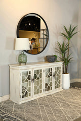 Glass Door Accent Cabinet Light Honey - 950858 Pie's Variety Store