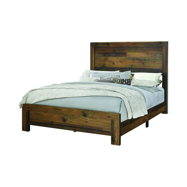 Sidney Eastern King Panel Bed Rustic Pine - 223141KE Pie's Variety Store