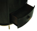 Formosa 1-Drawer Oval Nightstand Americano And Rose Brass Collection: Formosa SKU: 222822 coastmega