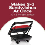 Hamilton Beach Panini Press 10 inch x 8 inch Gourmet Enjoy hot and delicious grilled sandwiches at home with the Hamilton Beach Panini Press Sandwich Make-68821-40094254606 Hannah's Variety Store